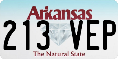 AR license plate 213VEP