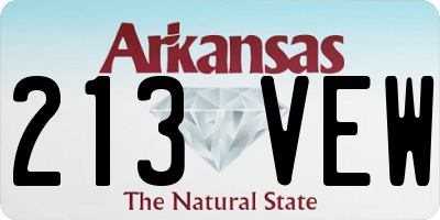 AR license plate 213VEW