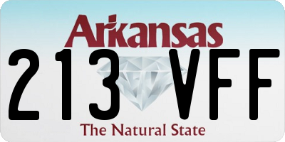 AR license plate 213VFF