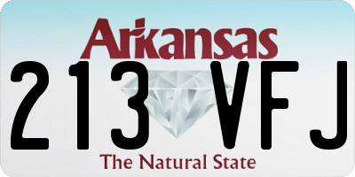 AR license plate 213VFJ