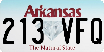 AR license plate 213VFQ