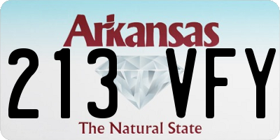 AR license plate 213VFY