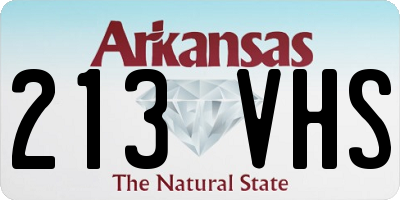 AR license plate 213VHS