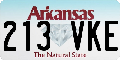 AR license plate 213VKE