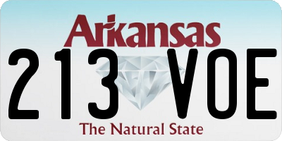 AR license plate 213VOE