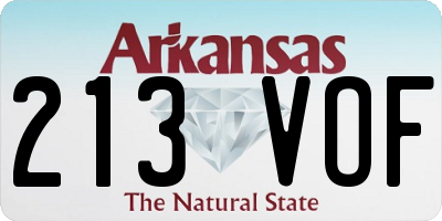 AR license plate 213VOF
