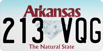 AR license plate 213VQG