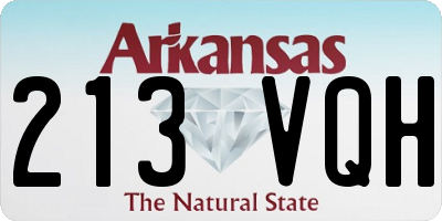 AR license plate 213VQH