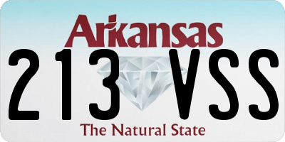 AR license plate 213VSS