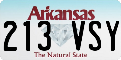 AR license plate 213VSY