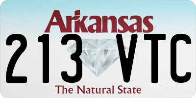 AR license plate 213VTC