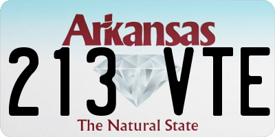 AR license plate 213VTE