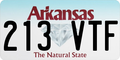AR license plate 213VTF