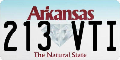 AR license plate 213VTI