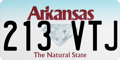 AR license plate 213VTJ