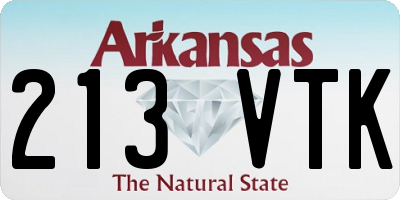 AR license plate 213VTK