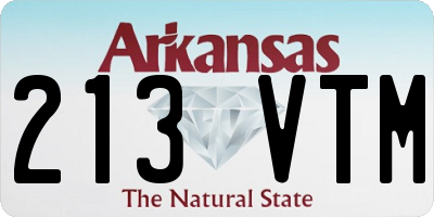 AR license plate 213VTM