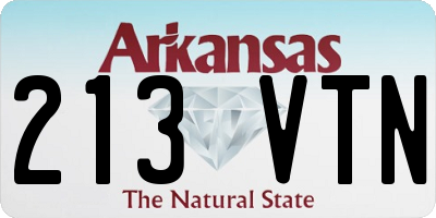 AR license plate 213VTN