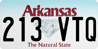 AR license plate 213VTQ