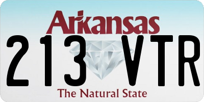 AR license plate 213VTR