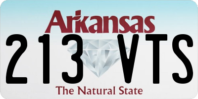 AR license plate 213VTS