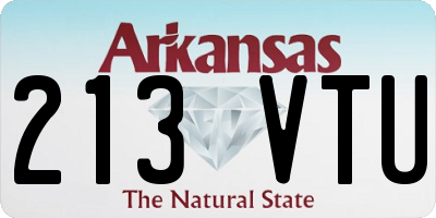 AR license plate 213VTU