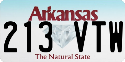 AR license plate 213VTW