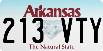 AR license plate 213VTY