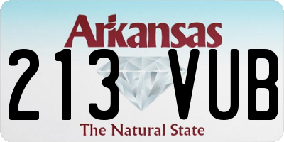 AR license plate 213VUB