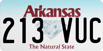 AR license plate 213VUC