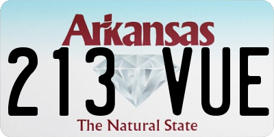 AR license plate 213VUE
