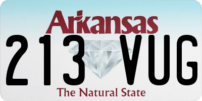 AR license plate 213VUG