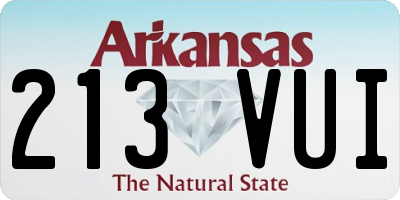 AR license plate 213VUI