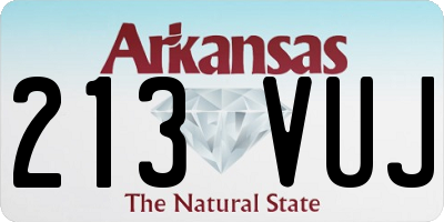 AR license plate 213VUJ