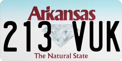 AR license plate 213VUK