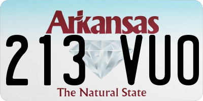 AR license plate 213VUO