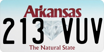 AR license plate 213VUV