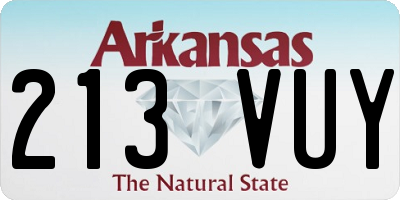 AR license plate 213VUY