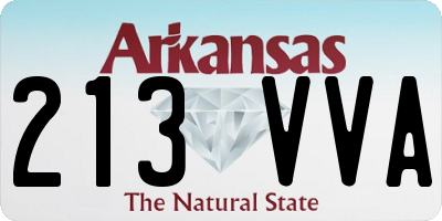 AR license plate 213VVA