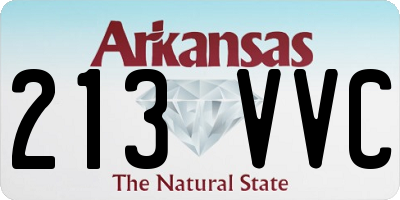 AR license plate 213VVC