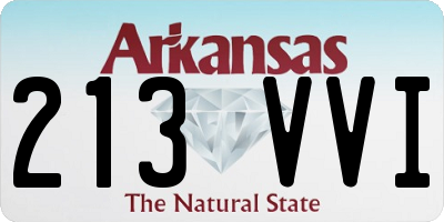 AR license plate 213VVI