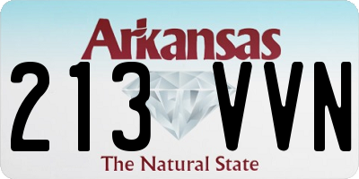 AR license plate 213VVN