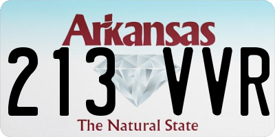 AR license plate 213VVR