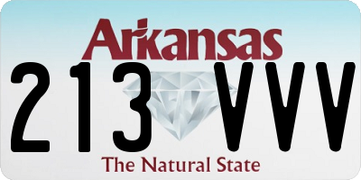 AR license plate 213VVV