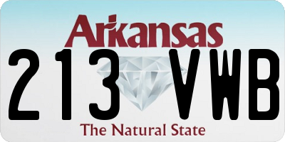 AR license plate 213VWB