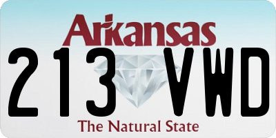AR license plate 213VWD
