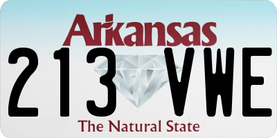 AR license plate 213VWE