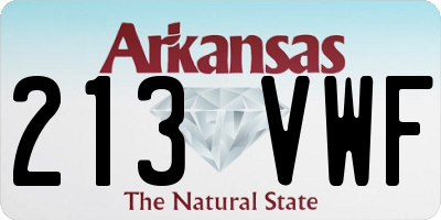 AR license plate 213VWF