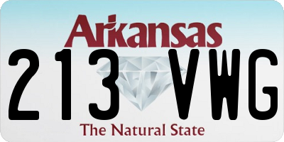 AR license plate 213VWG