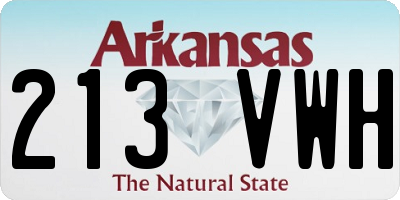AR license plate 213VWH